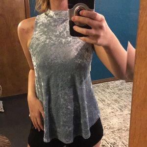 Velvet halter top high neck!